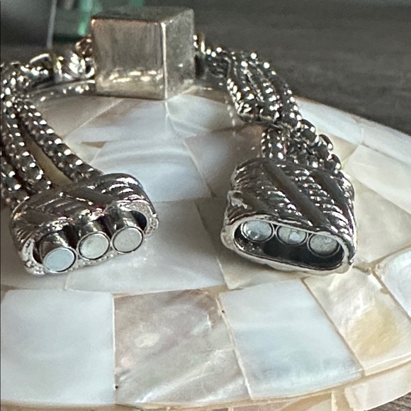 Magnetic Closure Two-Tone Bracelet - Picture 7 of 7